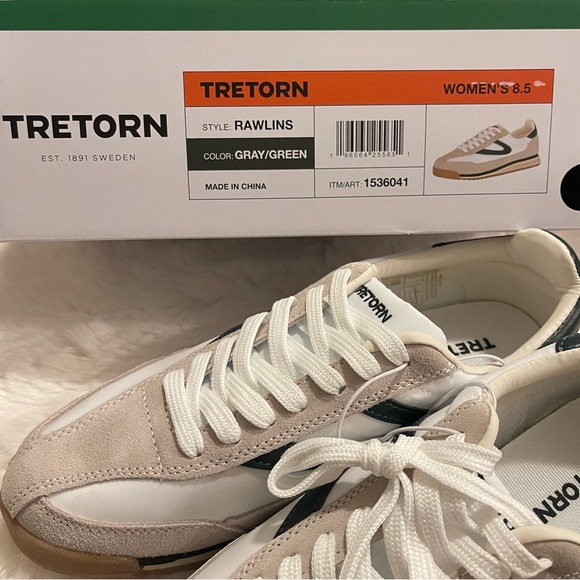 Brand New Tretorn Rawlins 2.0 Lace-Up Jogging Sneakers sz 8.5 Sweden - Picture 6 of 6